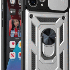 Bodycell Armor Slide - Ανθεκτική Θήκη Apple iPhone 11 Pro με Κάλυμμα για την Κάμερα & Μεταλλικό Ring Holder - Silver (5206015013751)
