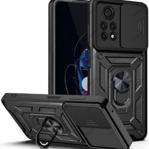 Bodycell Armor Slide - Ανθεκτική Θήκη Xiaomi Poco M4 Pro 4G με Κάλυμμα για την Κάμερα & Μεταλλικό Ring Holder - Black (5206015011009)