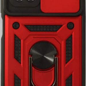 Bodycell Armor Slide - Ανθεκτική Θήκη Xiaomi Redmi 10 / Redmi 10 2022 με Κάλυμμα για την Κάμερα & Μεταλλικό Ring Holder - Red (5206015012259)