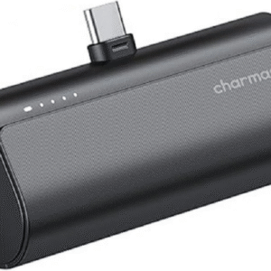 Charmast PowerBank PlugOn-C W0556 - Φορητή Μπαταρία Φόρτισης με Ενσωματωμένο Type-C - 5.000mAh - 20W - Black (PlugONC)