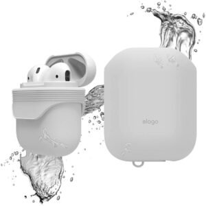 Elago AirPods Waterproof Case - Αδιάβροχη Θήκη για AirPods 2nd Gen / 1st Gen - White (EAPWF-BA-WH)