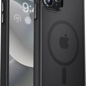 HappyCase Ημιδιάφανη Σκληρή Θήκη MagSafe - Apple iPhone 15 Pro Max - Matte Black (8719246412424)