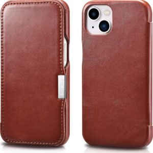 iCarer Vintage Series Side-Open Δερμάτινη Θήκη Apple iPhone 13 mini - Red (RIX1305-RD)