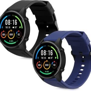 KW Λουράκι Σιλικόνης (22mm) Xiaomi Mi Watch Color Sports Edition / S1 Active - 2 Τεμάχια - Black / Dark Blue (58971.01)