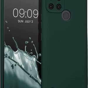KWmobile Soft Slim Flexible Rubber Cover with Camera Protector - Θήκη Σιλικόνης Realme C21Y / C25Y με Πλαίσιο Κάμερας - Moss Green (57576.169)