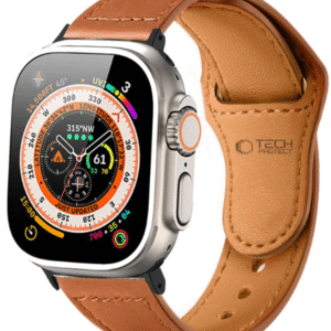Λουράκι Apple Watch SE/10/9/8/7/6/5/4 (42/41/40mm) - Tech-Protect Naturalfit Δερμάτινο - Brown (5906302312641)