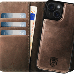 Rosso Elite - MagSafe Δερμάτινη Θήκη / Πορτοφόλι - Apple iPhone 14 - Brown (8719246420078)
