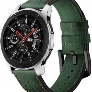 Spacecase Elegance - Universal Δερμάτινο Λουράκι για Smartwatches (20mm) - Green (5903943243884)