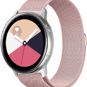Spacecase Milanese - Universal Μεταλλικό Λουράκι για Smartwatches (20mm) από Ανοξείδωτο Ατσάλι - Pink (5903943240715)