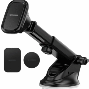 Spacecase SC10 Dashboard & Windshield Magnetic Car Holder - Universal Μαγνητική Βάση Κινητών με Βεντούζα & Ρυθμιζόμενο Βραχίονα για Ταμπλό / Παρμπρίζ Αυτοκινήτου - Black (5905719039035)