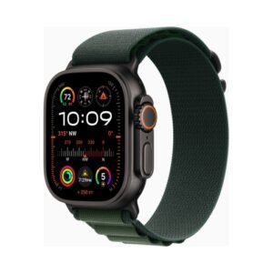 Apple Watch Ultra 2 (Series 9 2023) Gps +Cellular 49mm Black Titanium Case με Alpine Loop S Dark Green EU