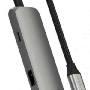 Αντάπτορας Satechi 4in1 USB-C Slim Multiport 4K Adapter Type-C (male) σε 2 x USB-A 10Gbps 1 x Type-C 85W 1 x HDMI 4K - Space Grey (ST-P4SM)