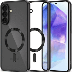 Θήκη Samsung Galaxy A56 Tech-Protect MagFlex Διάφανη Σιλικόνης με MagSafe - Shiny Black (5906302362233)